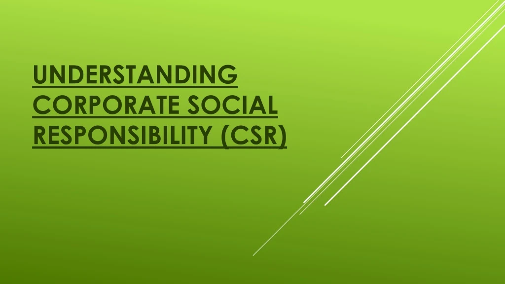 understanding corporate social responsibility csr