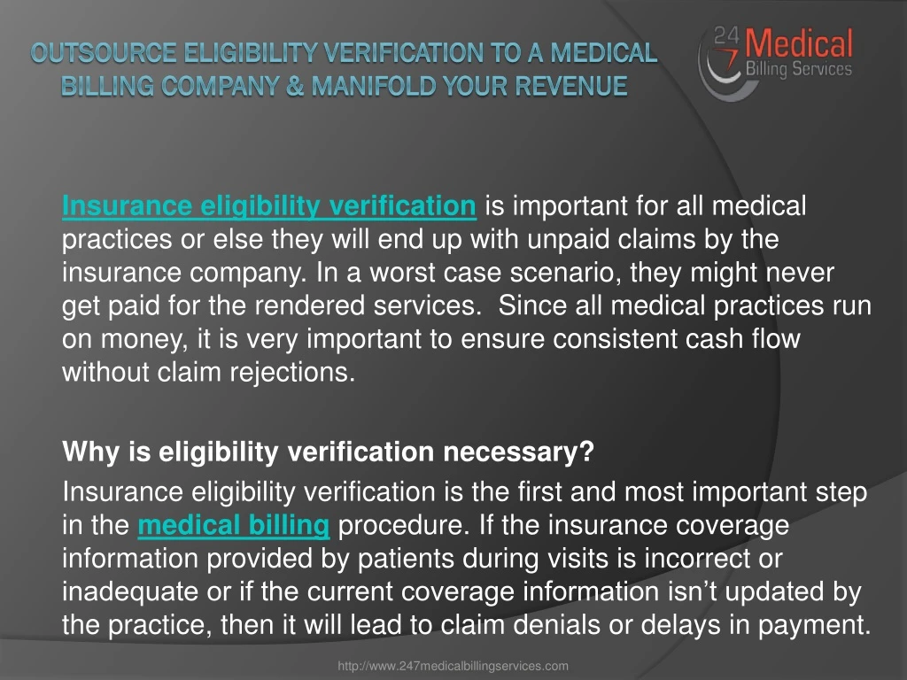 outsource eligibility verification to a medical billing company manifold your revenue