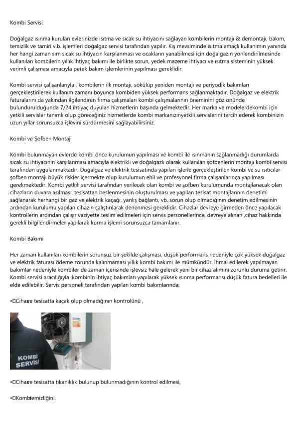 kombi servisi