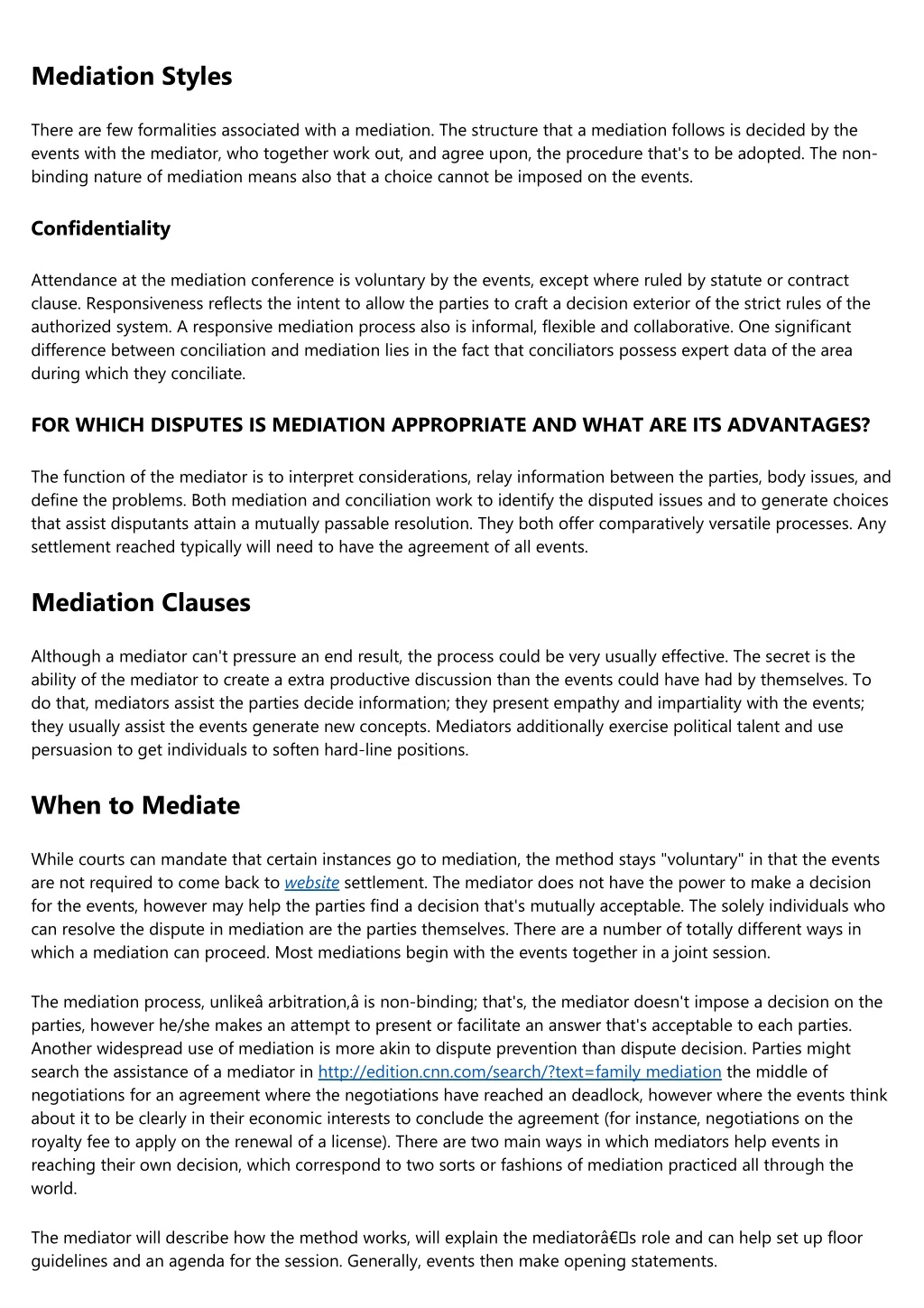 mediation styles