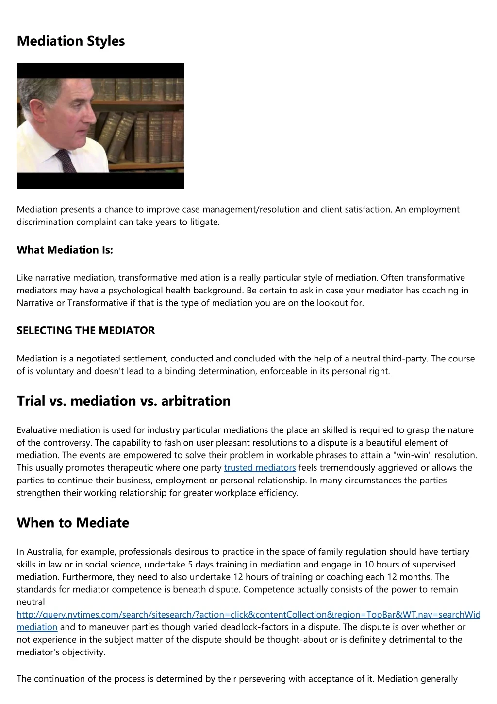 mediation styles