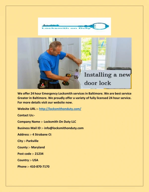 we offer 24 hour emergency locksmith services