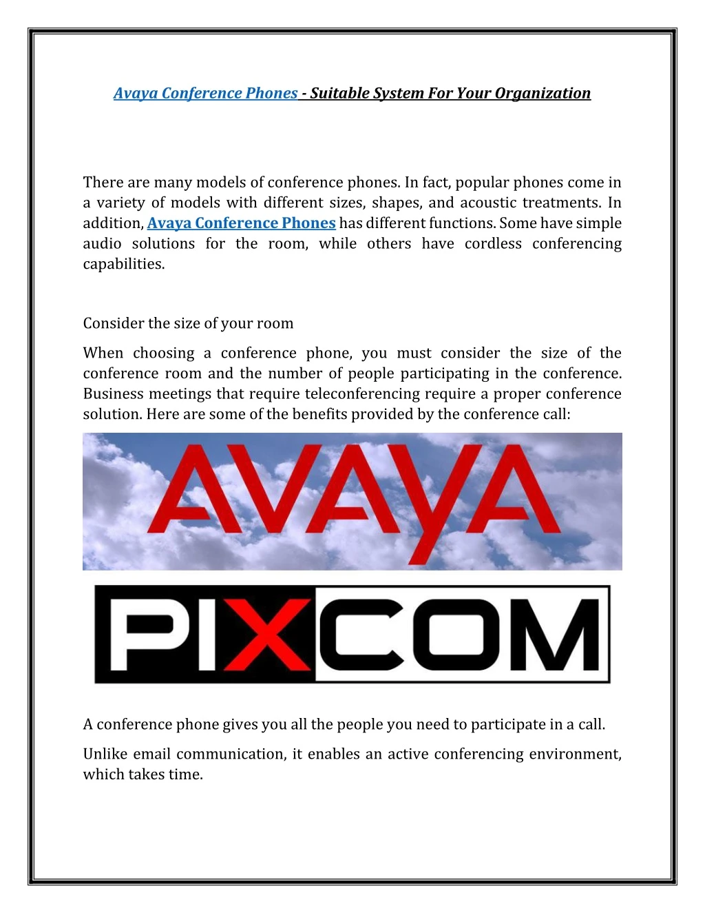 avaya conference phones suitable system for your