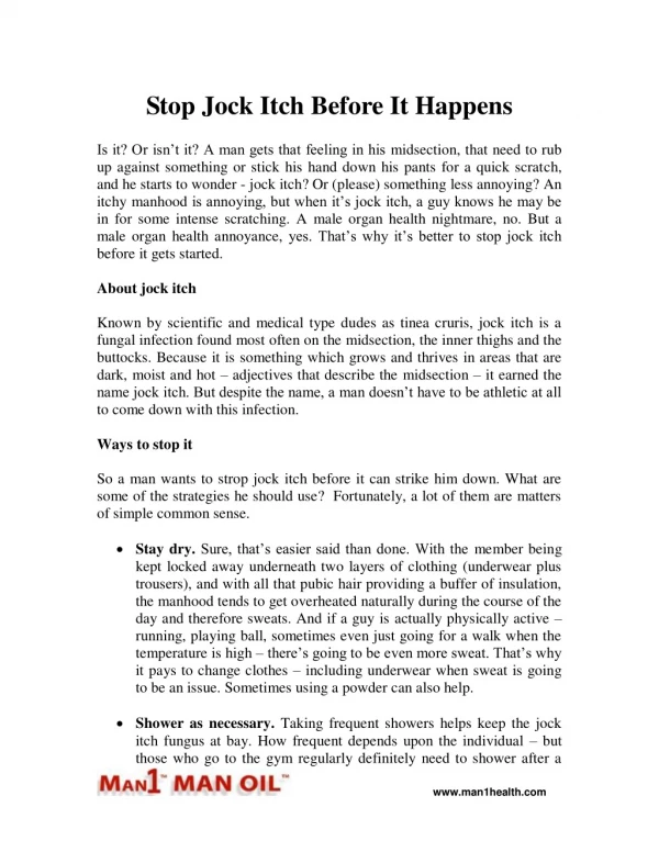 stop jock itch before it happens