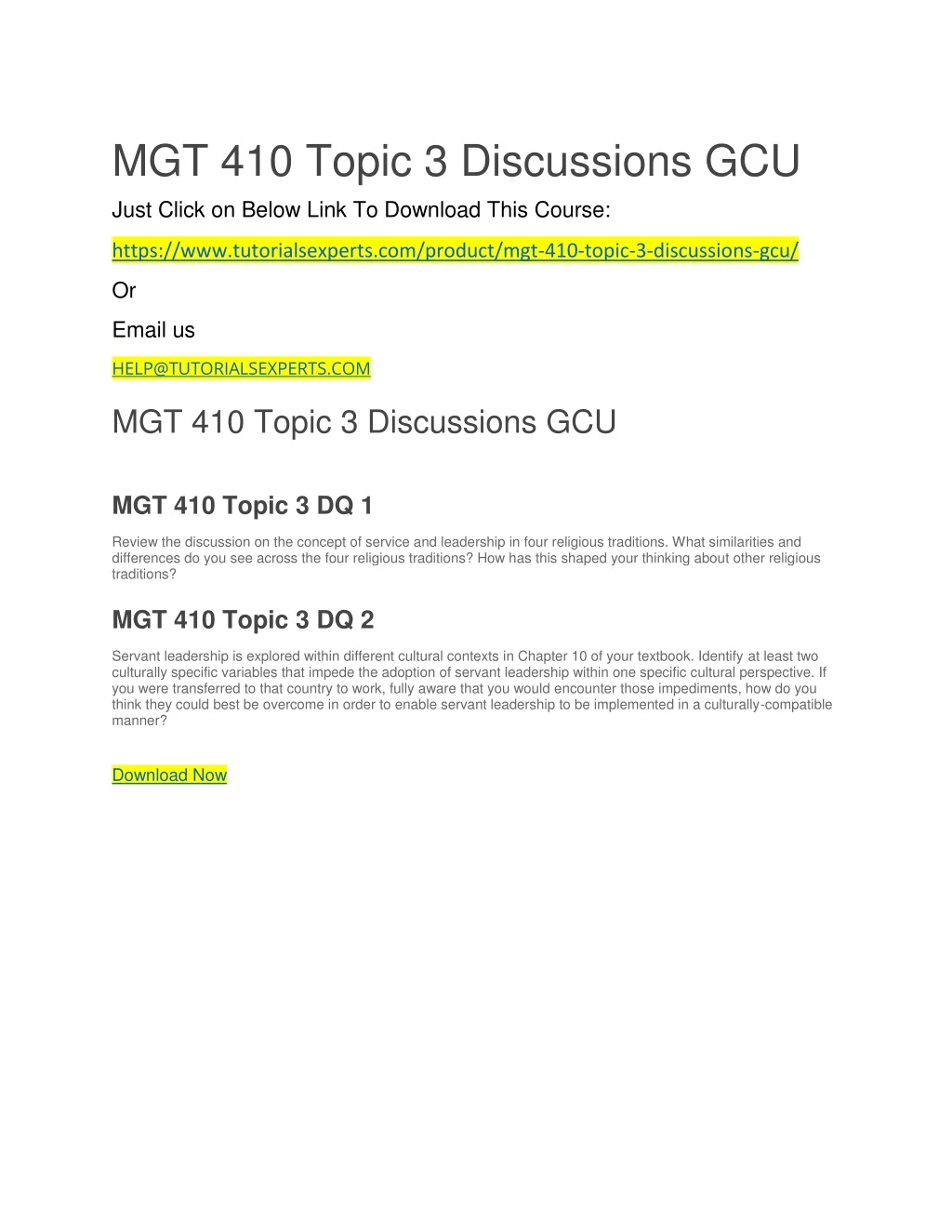 mgt 410 topic 3 discussions gcu just click