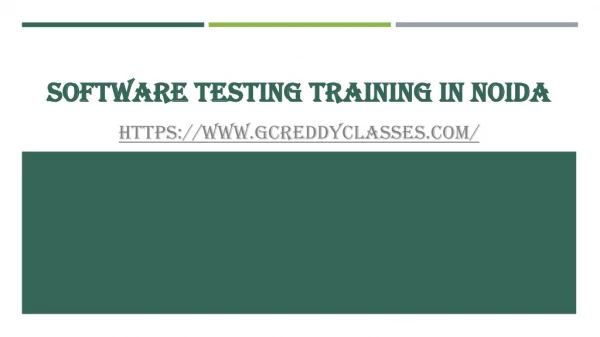 software testing training in noida