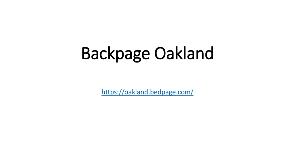 backpage oakland