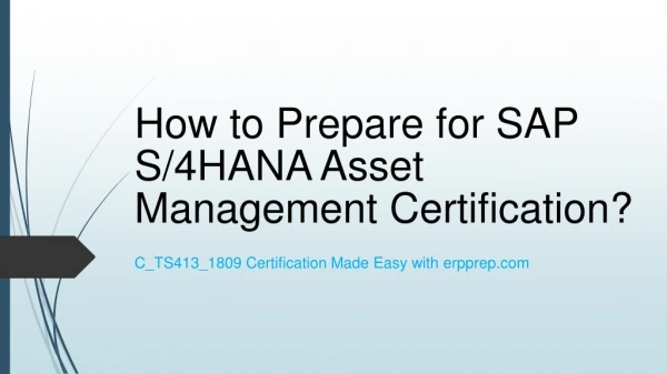 how to prepare for sap s 4hana asset management