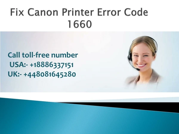 Canon Printer Error code 1660