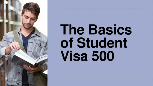 the basics of student visa 500