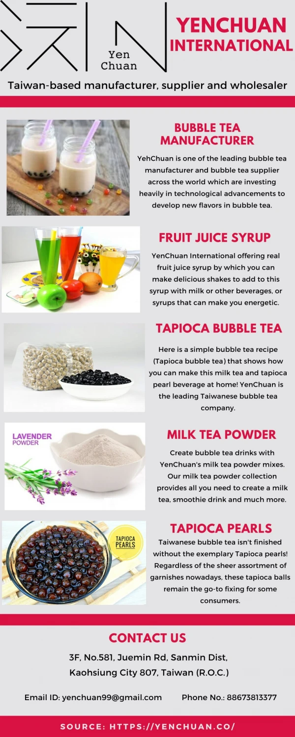 Find the Best Bubble Tea Supplier and Company | YenChuan