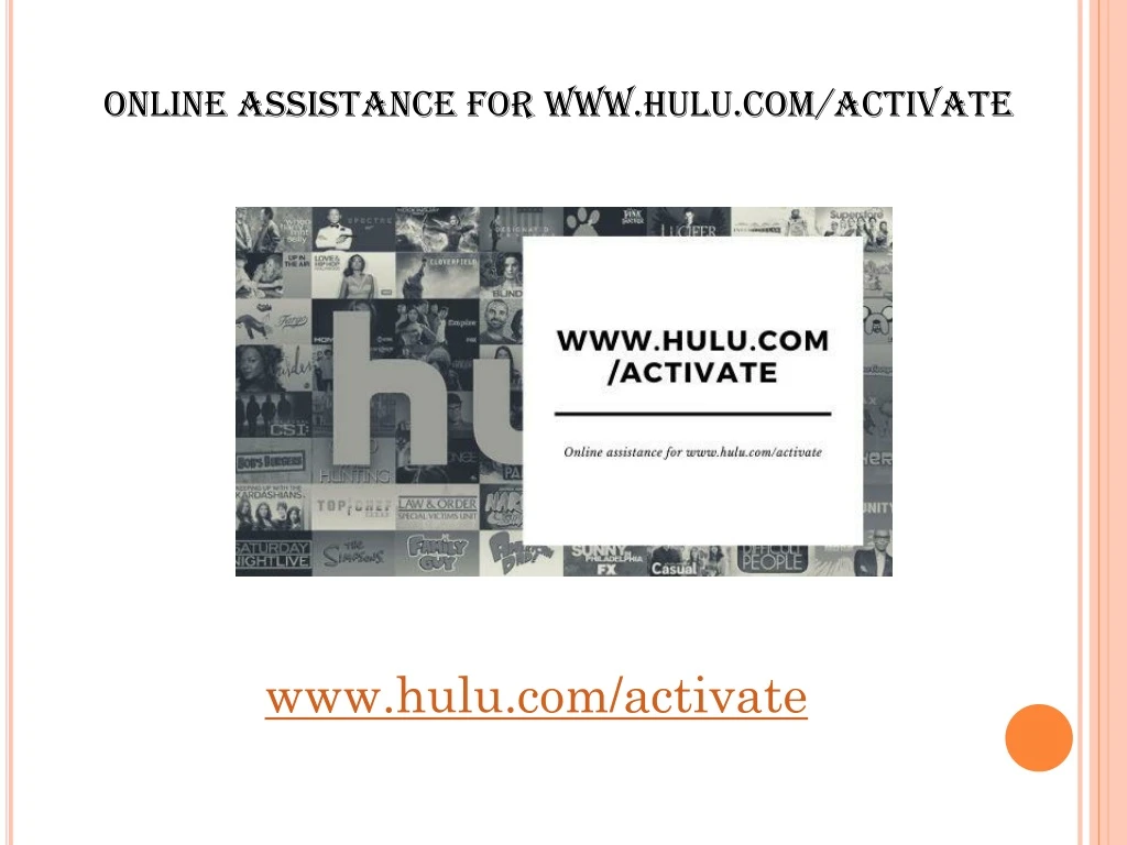 online assistance for www hulu com activate