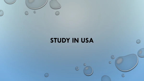 study in usa