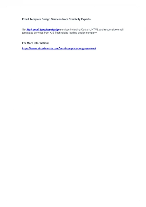 email template design services from creativity
