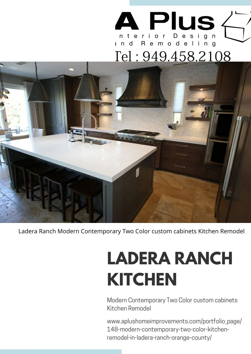 PPT Ladera Ranch Contemporary Kitchen Remodel PowerPoint Presentation   Ladera Ranch Modern Contemporary Two Color Custom N 