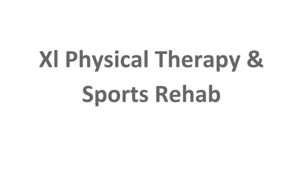 XL Physical Therapy & Sports Rehab