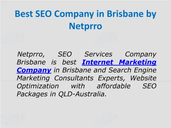 Internet Marketing Company | Netprro