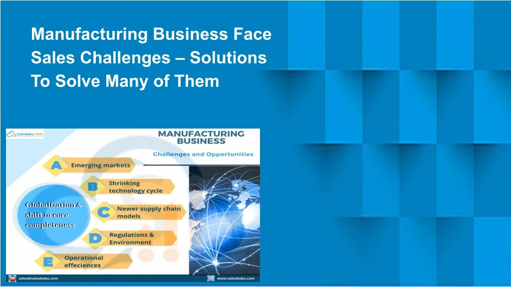manufacturing business face sales challenges