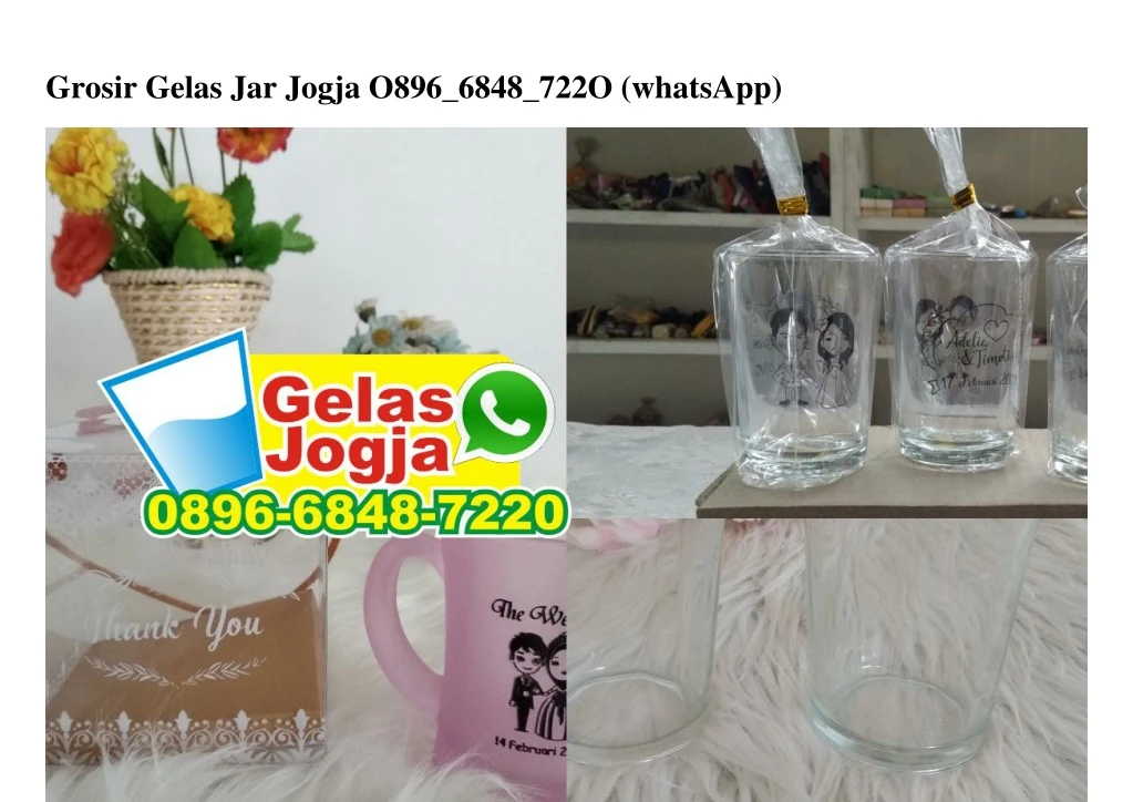 grosir gelas jar jogja o896 6848 722o whatsapp