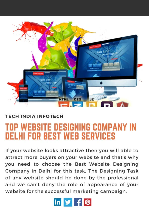 Top Website Designing Company in Delhi For Best Web Services