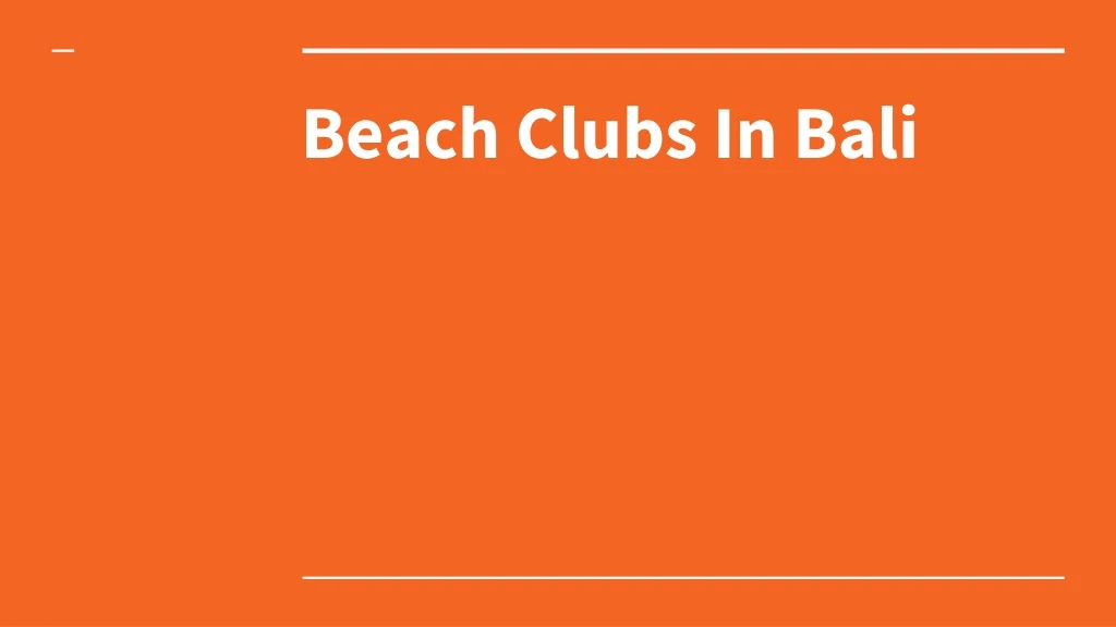 beach clubs in bali