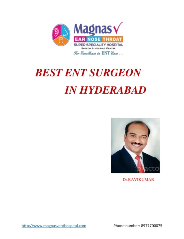 Best ENT Surgeon in Hyderabad | ENT Hospital