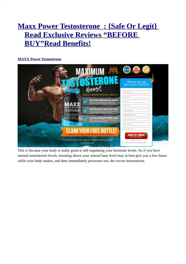 Visit Here>>http://wintersupplement.com/maxx-power-testosterone/