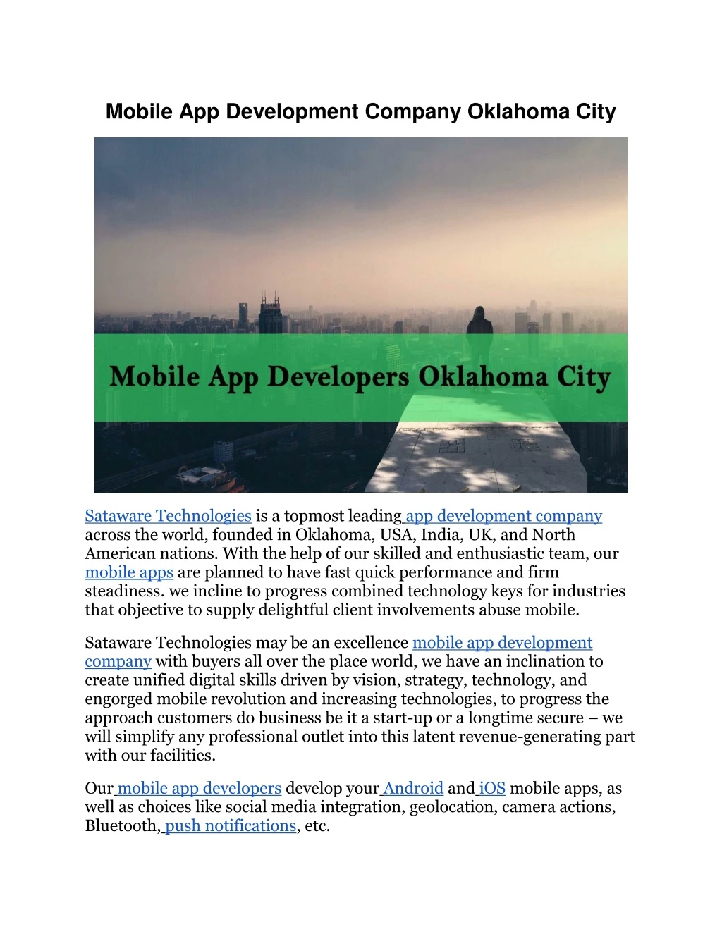 mobile app development company oklahoma city