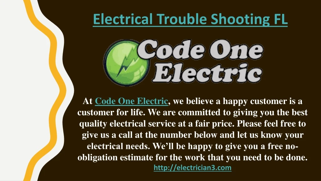 electrical trouble shooting fl