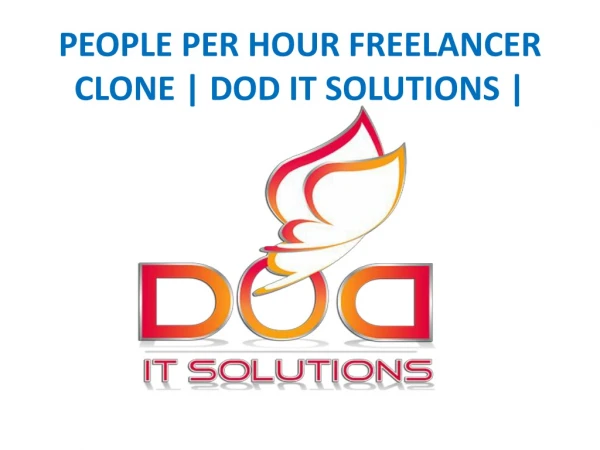 PEOPLE PER HOUR FREELANCER CLONE | DOD IT SOLUTIONS |