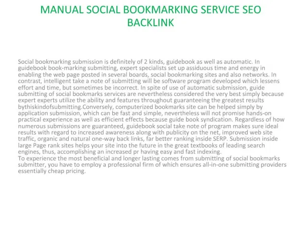 Leading social bookmarking service