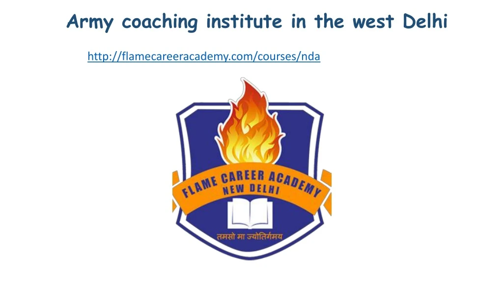 army coaching institute in the west delhi