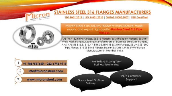 stainless steel 316 flanges manufacturers