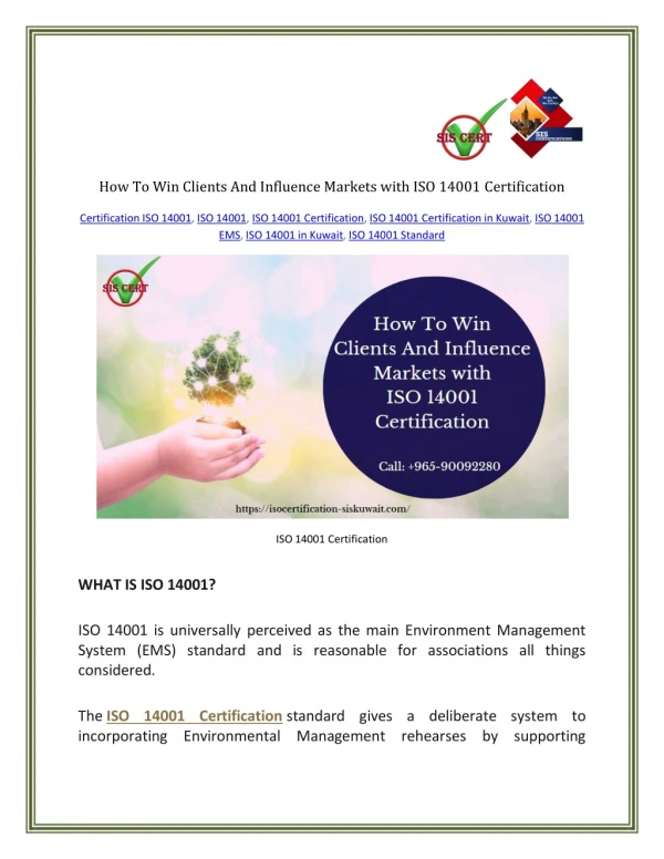 How To Win Clients And Influence Markets with ISO 14001 Certification