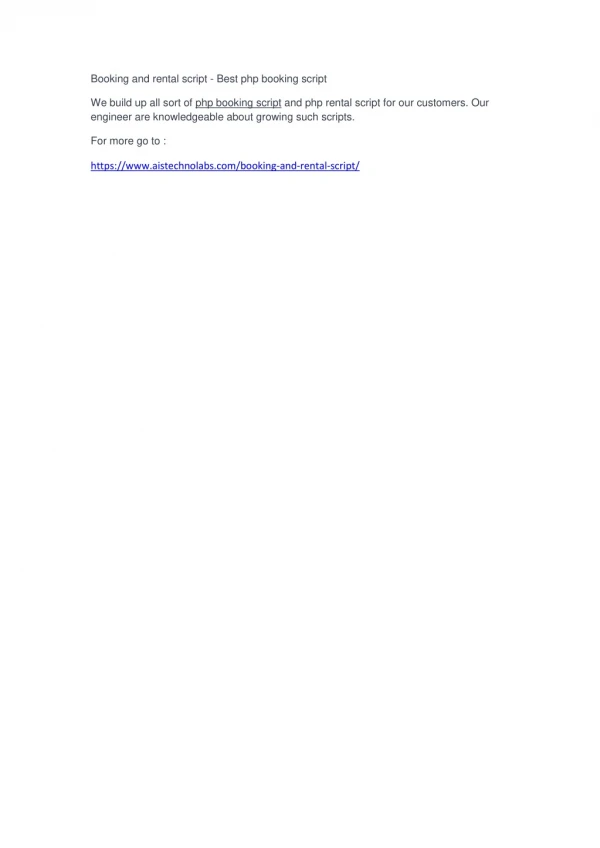 booking and rental script best php booking script