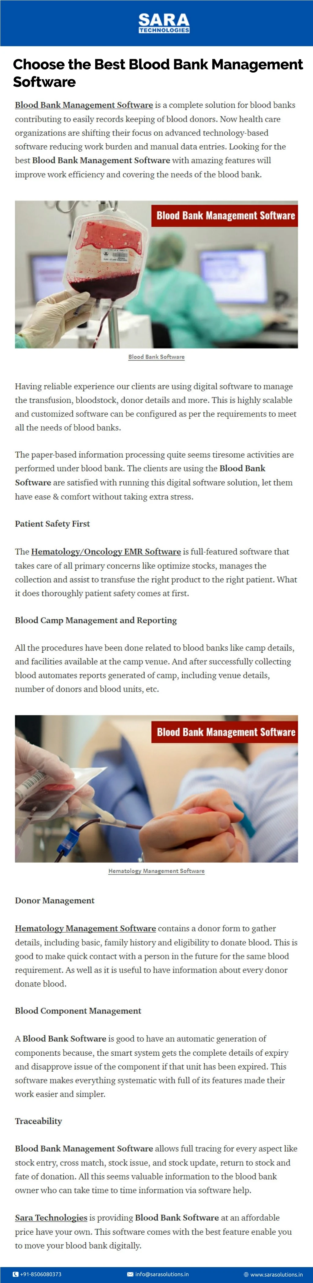 choose the best blood bank management software
