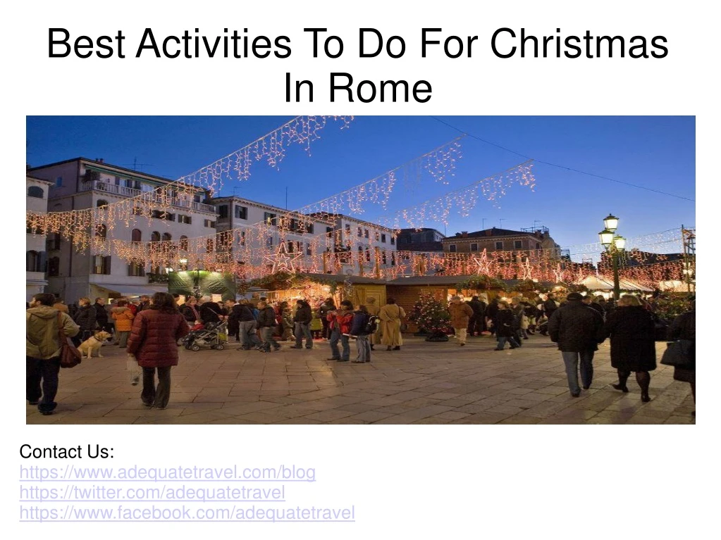 best activities to do for christmas in rome