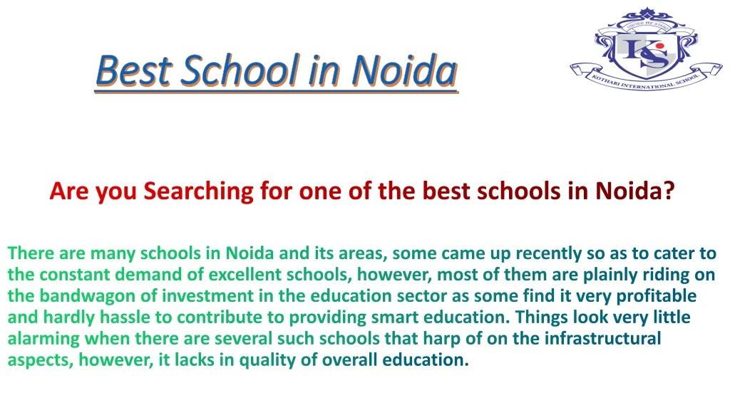 best school in noida