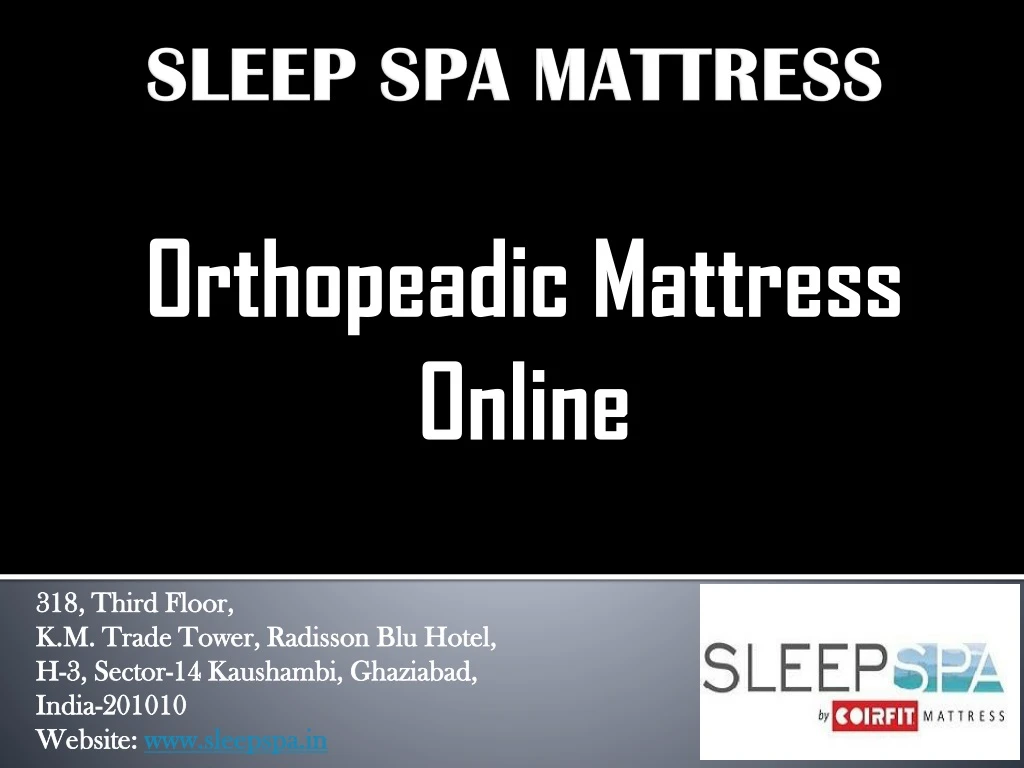 orthopeadic mattress online
