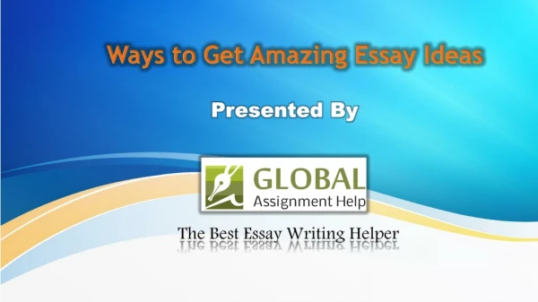 Looking for Essay Writing help online.