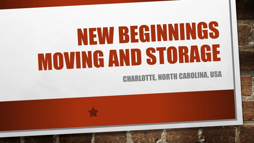new beginnings moving and storage