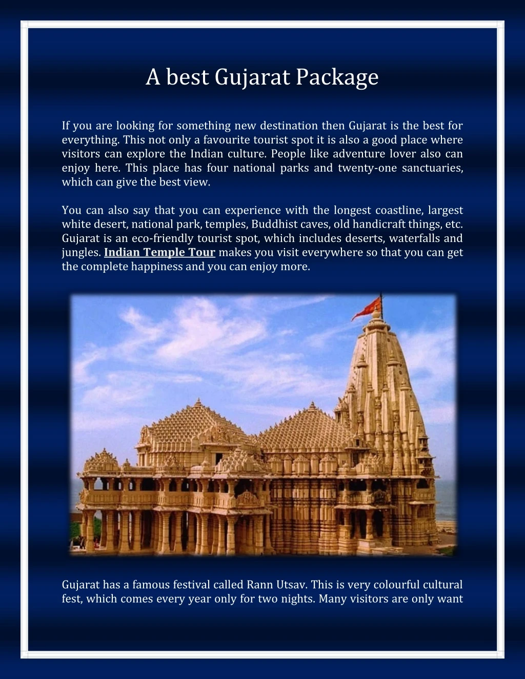 a best gujarat package if you are looking