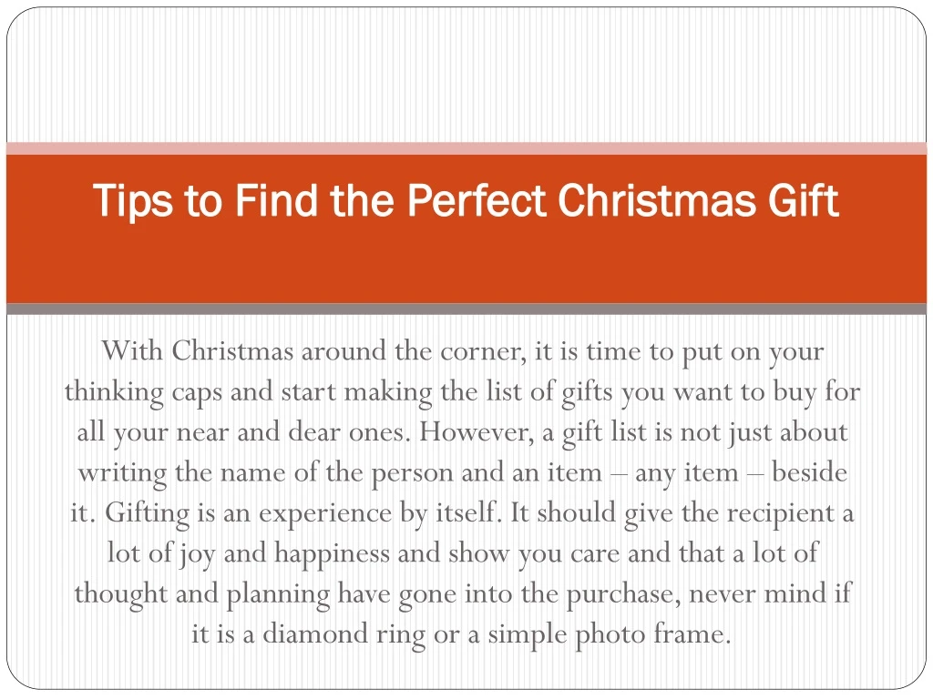 tips to find the perfect christmas gift