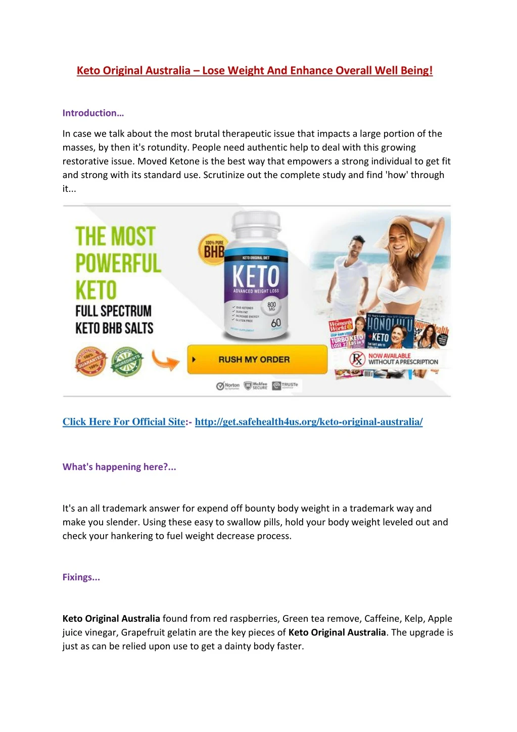 keto original australia lose weight and enhance