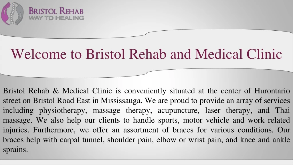 welcome to bristol rehab and medical clinic