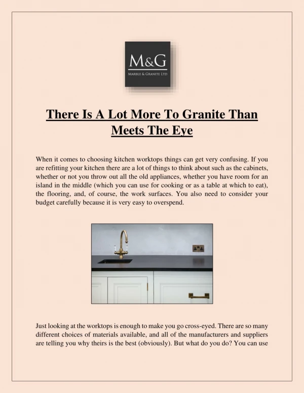 there is a lot more to granite than meets the eye