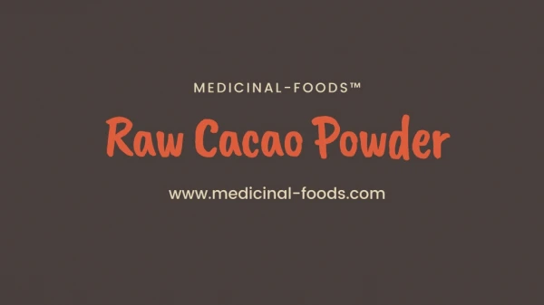 Raw Cacao & Superfood Chocolates | Medicinal Foods