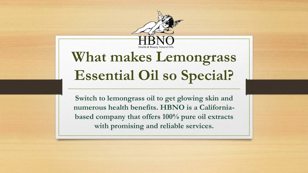 what makes lemongrass essential oil so special