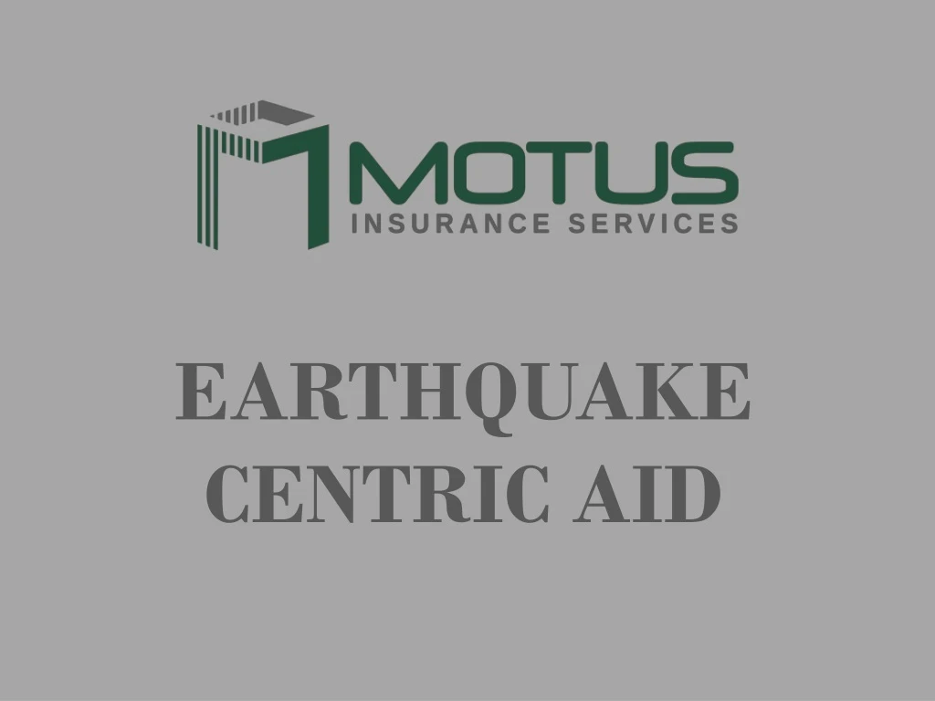 earthquake centric aid