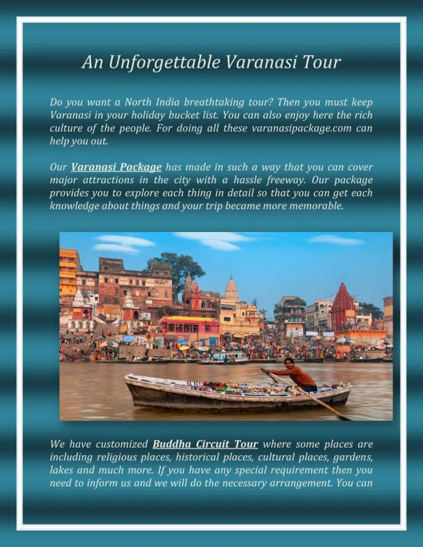 An Unforgettable Varanasi Tour